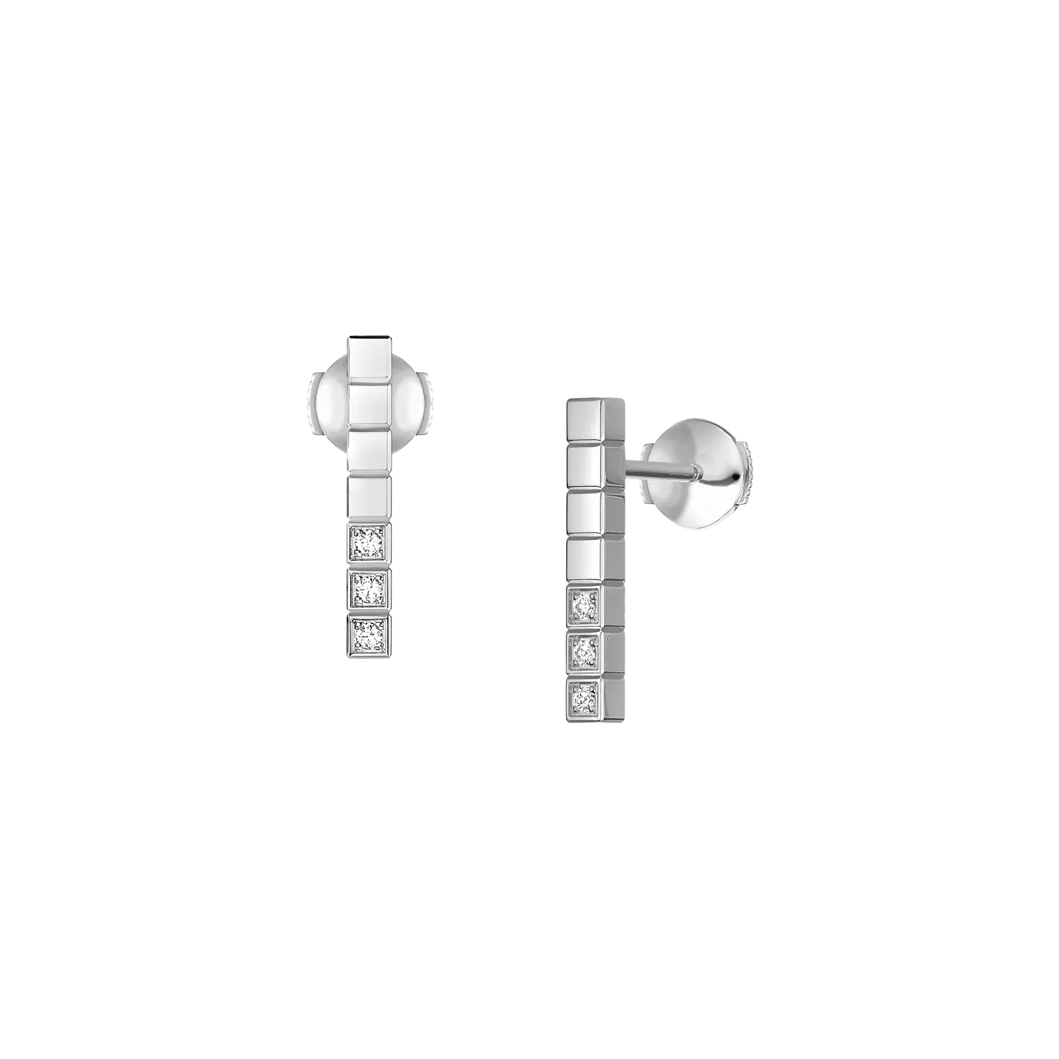 ショパール アイスキューブ ホワイトゴールドピアス @837702-1002 