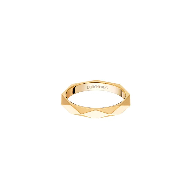 BOUCHERONプラチナリング BOUCHERON ブシュロン ファセット イエローゴールド リング ミディアム