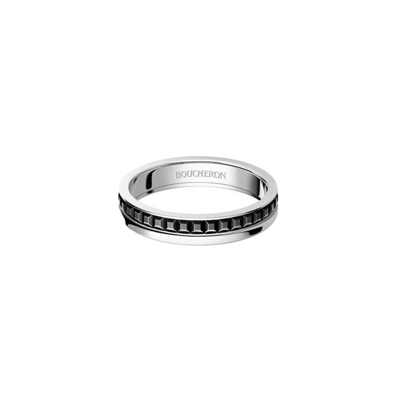 ★BOUCHERON★ キャトル ブラック リング ハーフ 750WG BOUCHERON】キャトル ブラック リング ハーフ (BOUCHERON/指輪