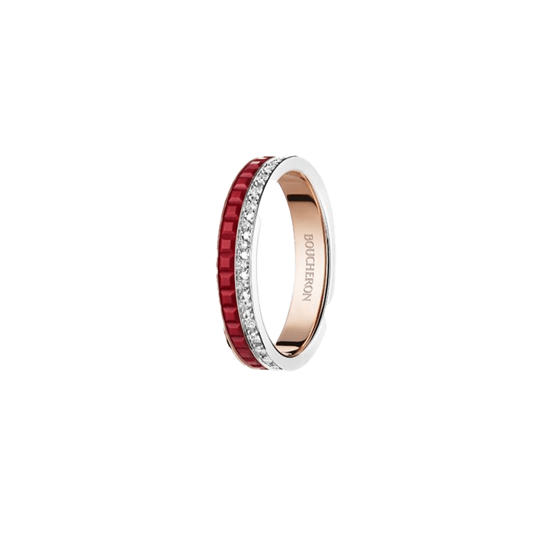 BOUCHERON ブシュロン キャトル レッド ダイヤモンド リング ハーフ 