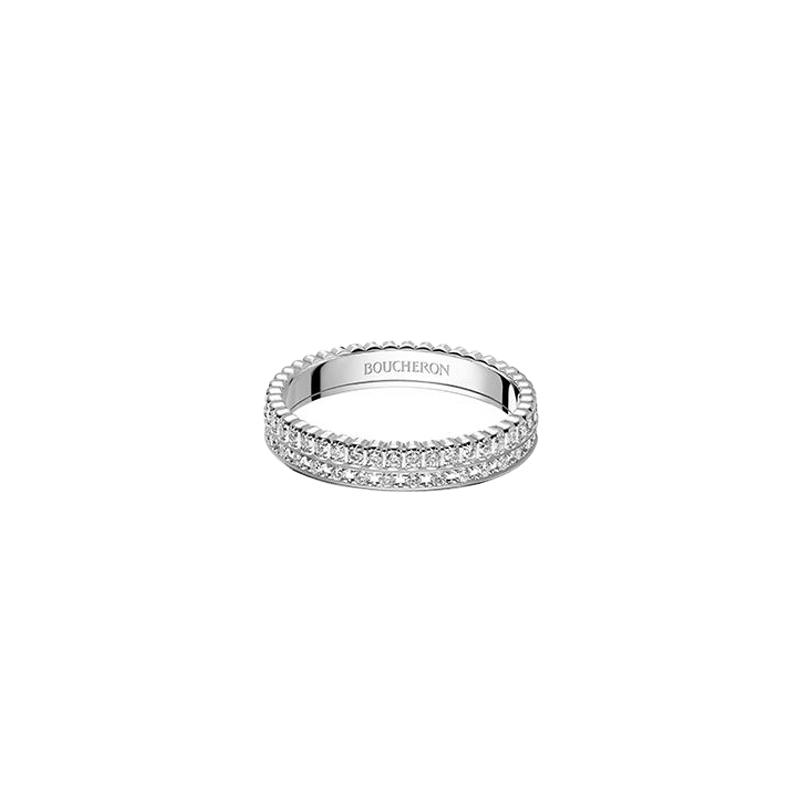BOUCHERON ブシュロン キャトル ラディアント リング ハーフフルパヴェ QUATRE RADIANT EDITION キャトル ラディアント | ホワイト