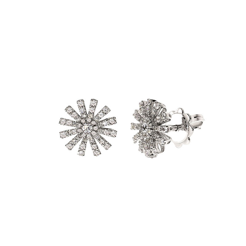 現行美品DAMIANIダミアーニマルゲリータピアス0.72ct K18WGミモザ ダミアーニ Damiani マルゲリータ ピアス 18金 K18イエロー