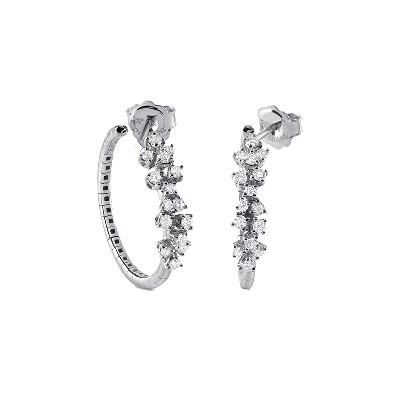 ダミアーニ　ダイヤモンド　フープピアス DAMIANI ダミアーニ Damiani ダイヤモンド フープ ピアス