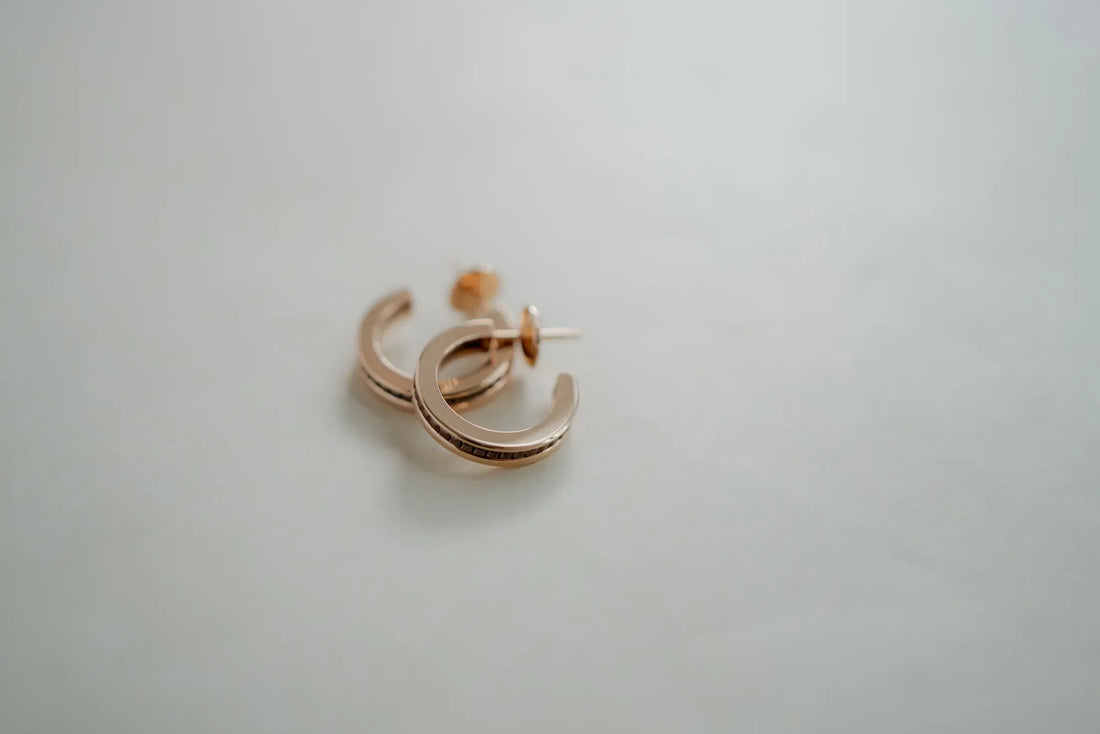 ブシュロンのキャトル フープピアス ピンクゴールド キャッチ付き JCO01598