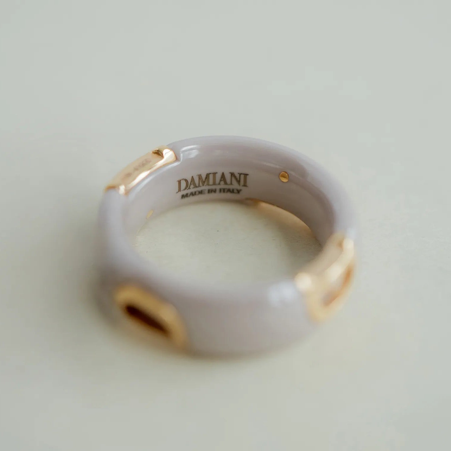 ダミアーニ D.Icon カプチーノセラミックリング DAMIANI刻印