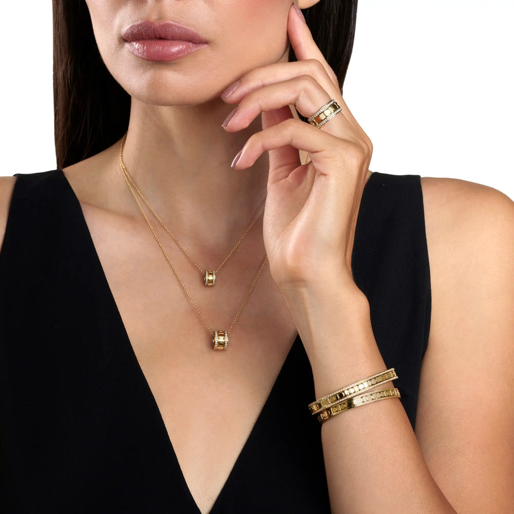 ダミアーニ ベル エポック・リール イエローゴールド、ダイヤモンド、ネックレス 5,70 mm 20093324