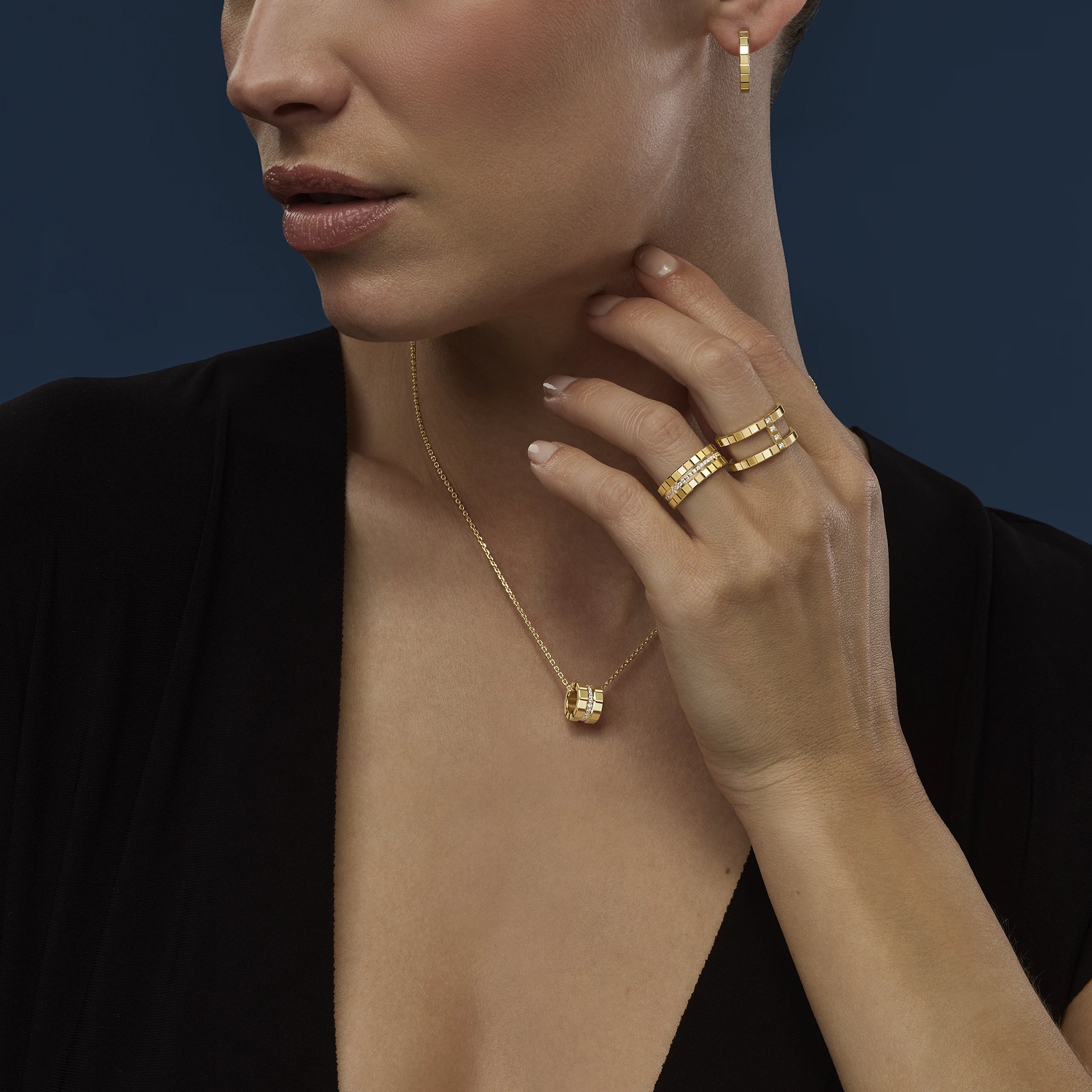 Chopard ショパール アイスキューブ イエローゴールド ネックレス 797005-0003