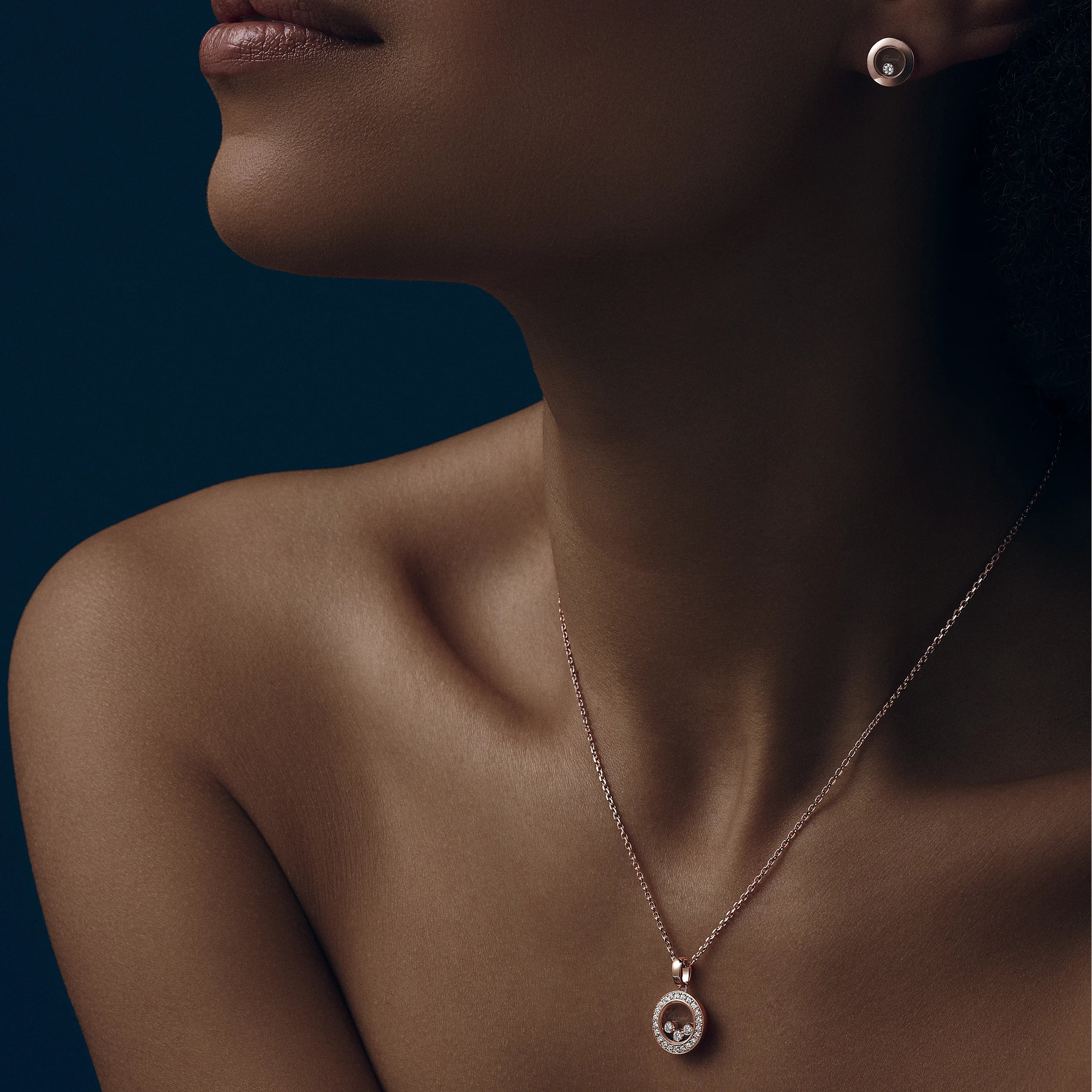 Chopard ショパール ハッピーダイヤモンド アイコン ペンダント ローズゴールド 79A018-5201