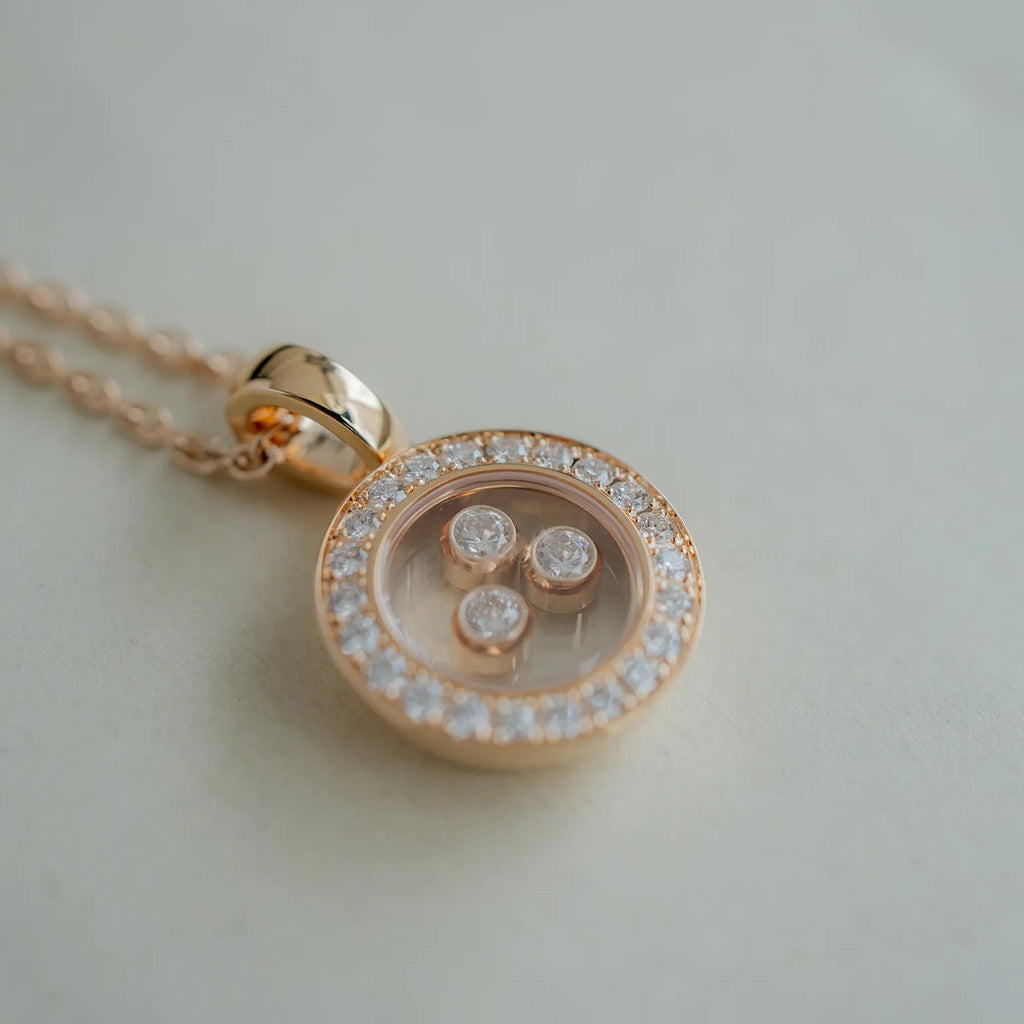 Chopard ショパール ハッピーダイヤモンド アイコン ペンダント ローズゴールド 79A018-5201