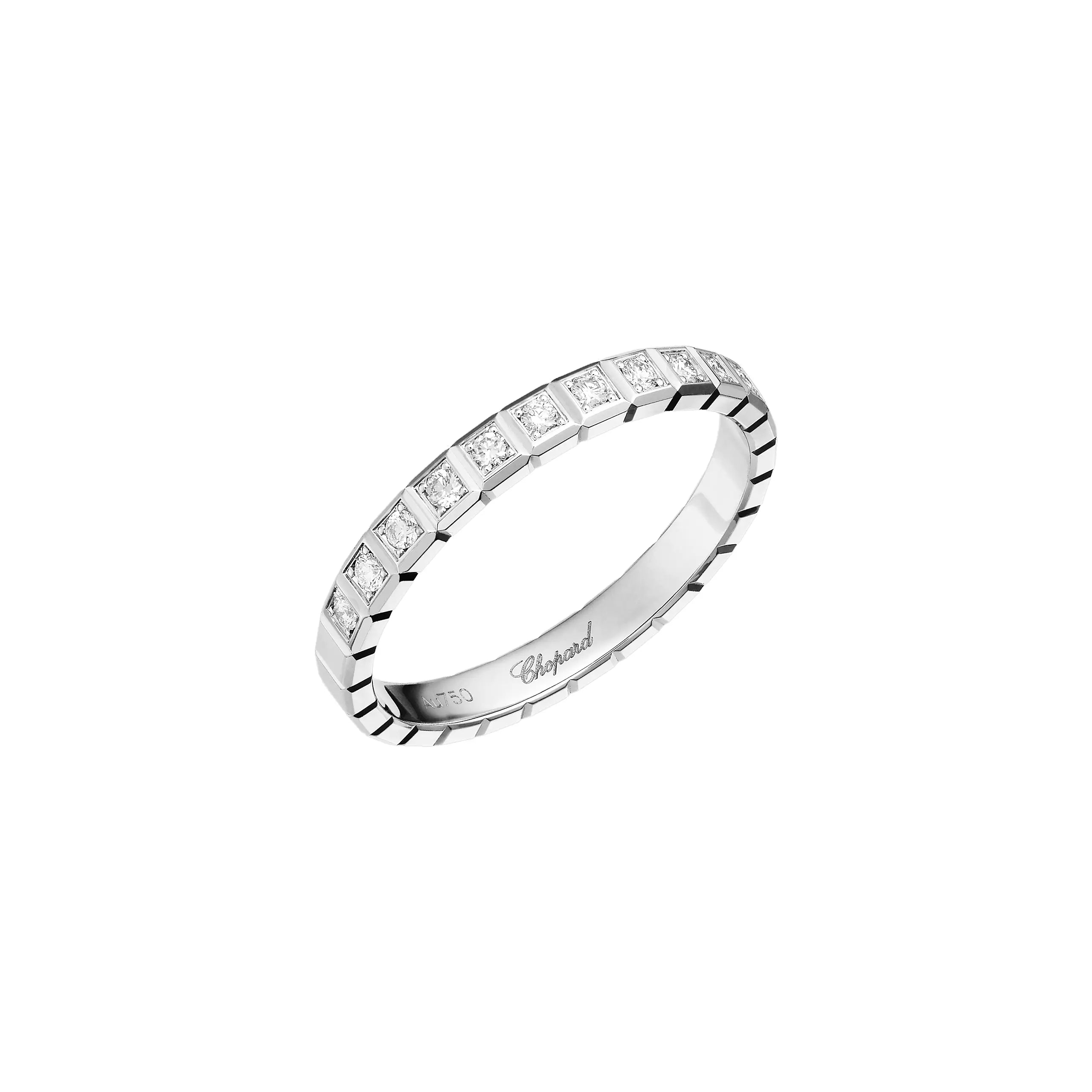ショパール アイスキューブ ホワイトゴールド リング ハーフエタニティ @827702-1259