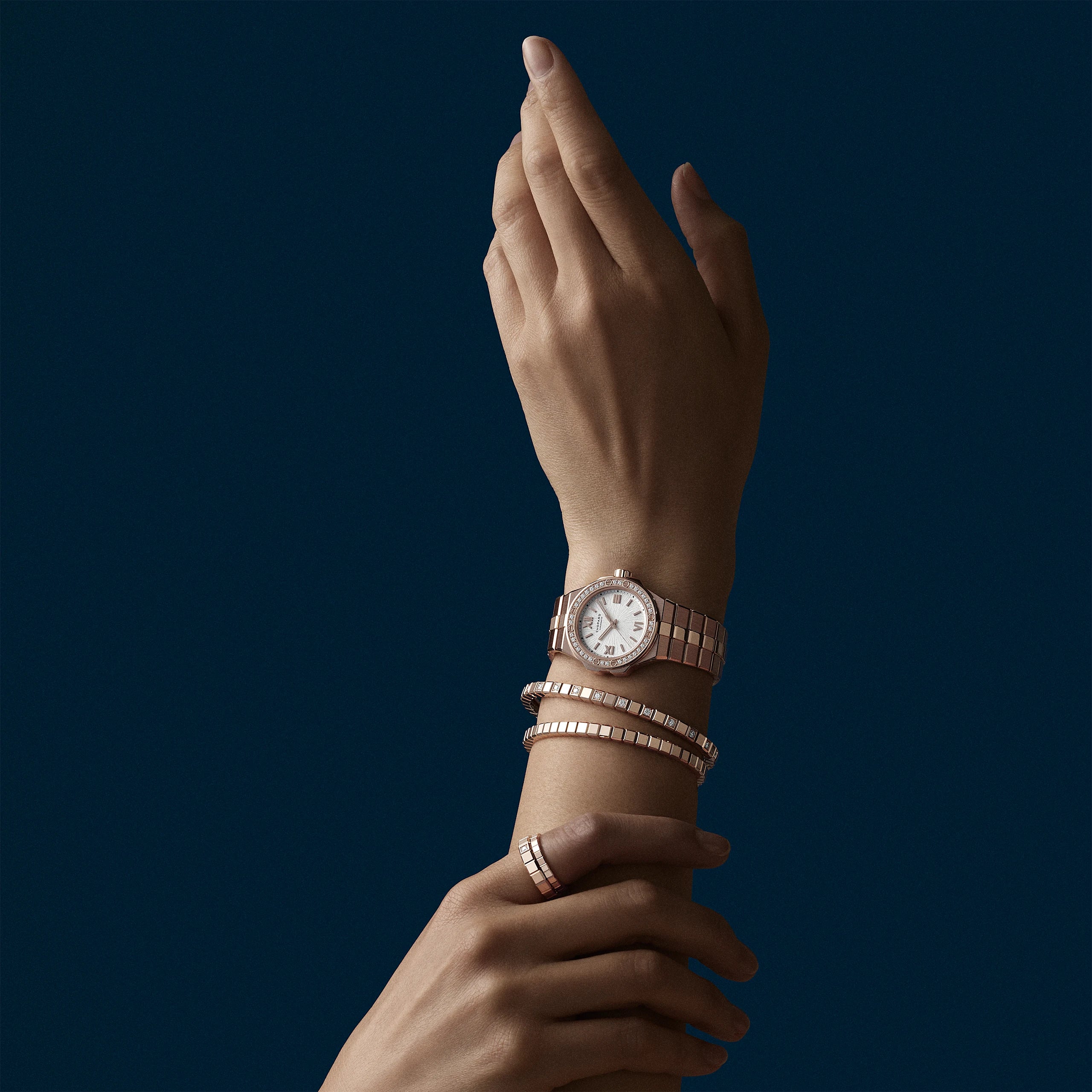 ショパール アイスキューブ ローズゴールド リング(ダイヤモンド)@829834-5069