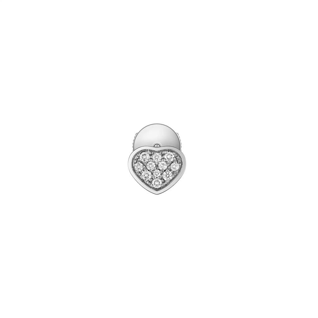 ショパール マイハッピーハート ホワイトゴールド シングルピアス 83A086-1902