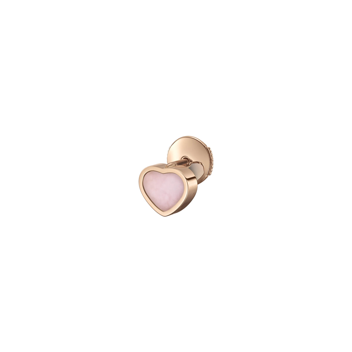 ショパール マイハッピーハート ローズゴールド シングルピアス(ピンクオパール) 83A086-5622
