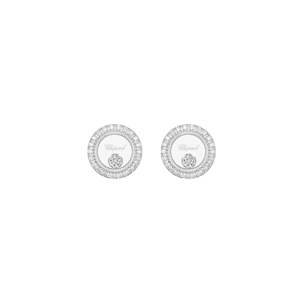 ショパール ハッピーダイヤモンド アイコン ホワイトゴールド ダイヤモンド イヤリング 83A191-1201