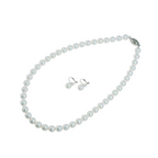 Pearl パール 天女 ネックレス、ピアスセット8.5ｍｍ～9.0mm P67051