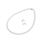Pearl パール 花珠 ネックレス、ピアスセット 7.5mm～8.0mm SS300866