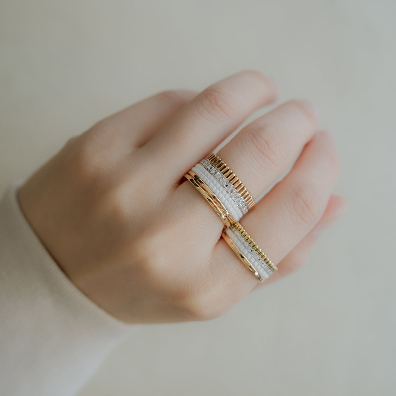 ブシュロン キャトル ホワイト リング ラージ BOUCHERON ブシュロン キャトル ホワイト ダイヤモンド リング ラージ