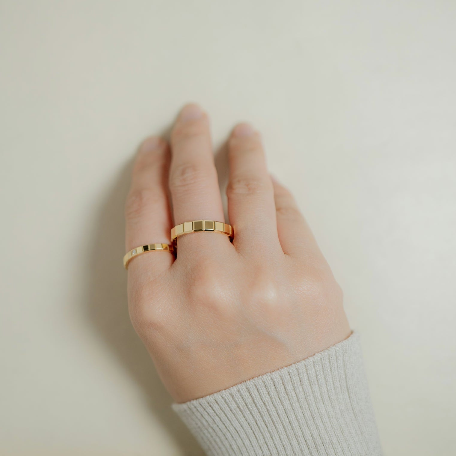 ショパール アイスキューブ イエローゴールドリング @829834-0010