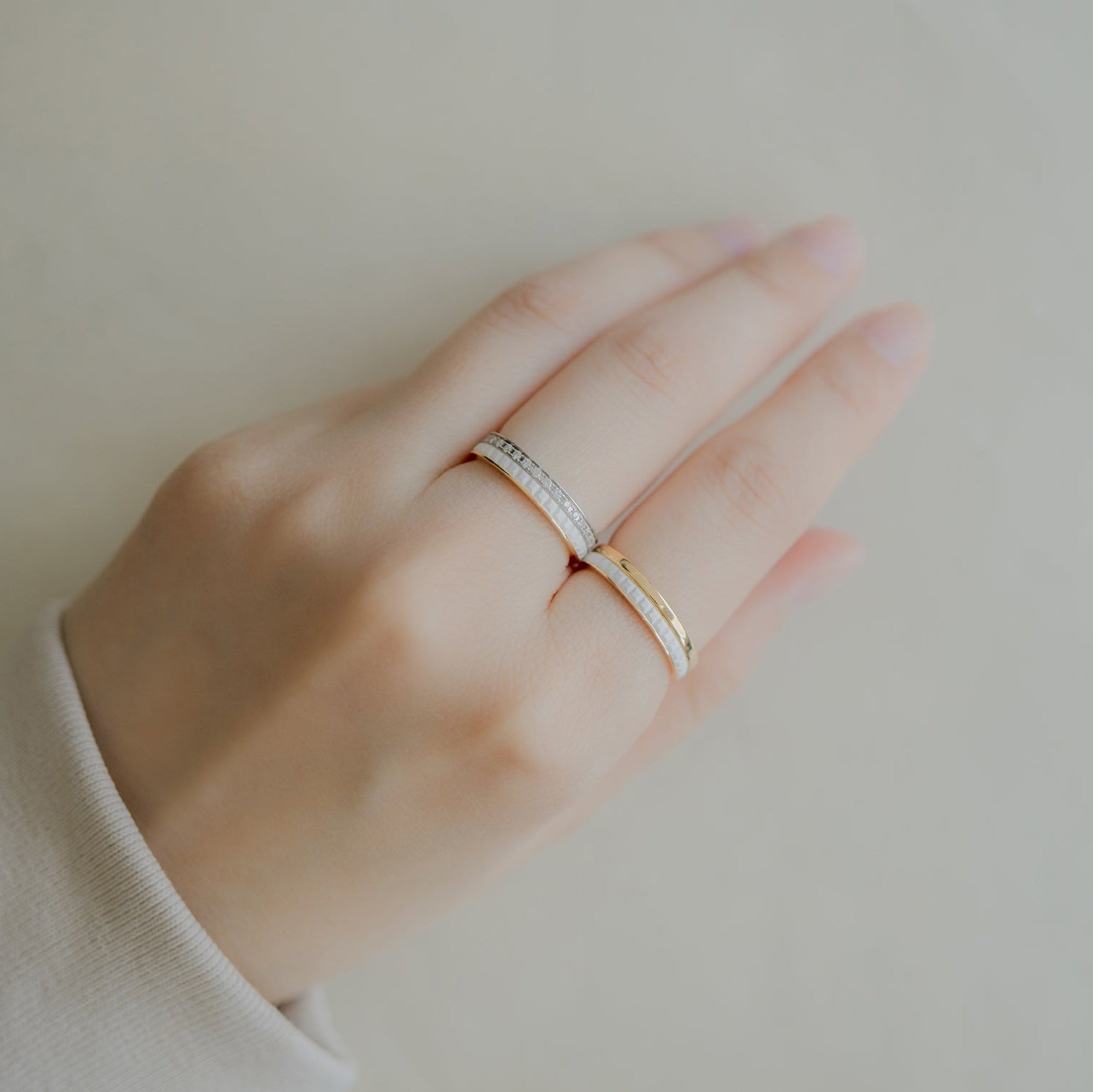 BOUCHERON ブシュロン キャトル ホワイト ダイヤモンド リング ハーフ JAL00237