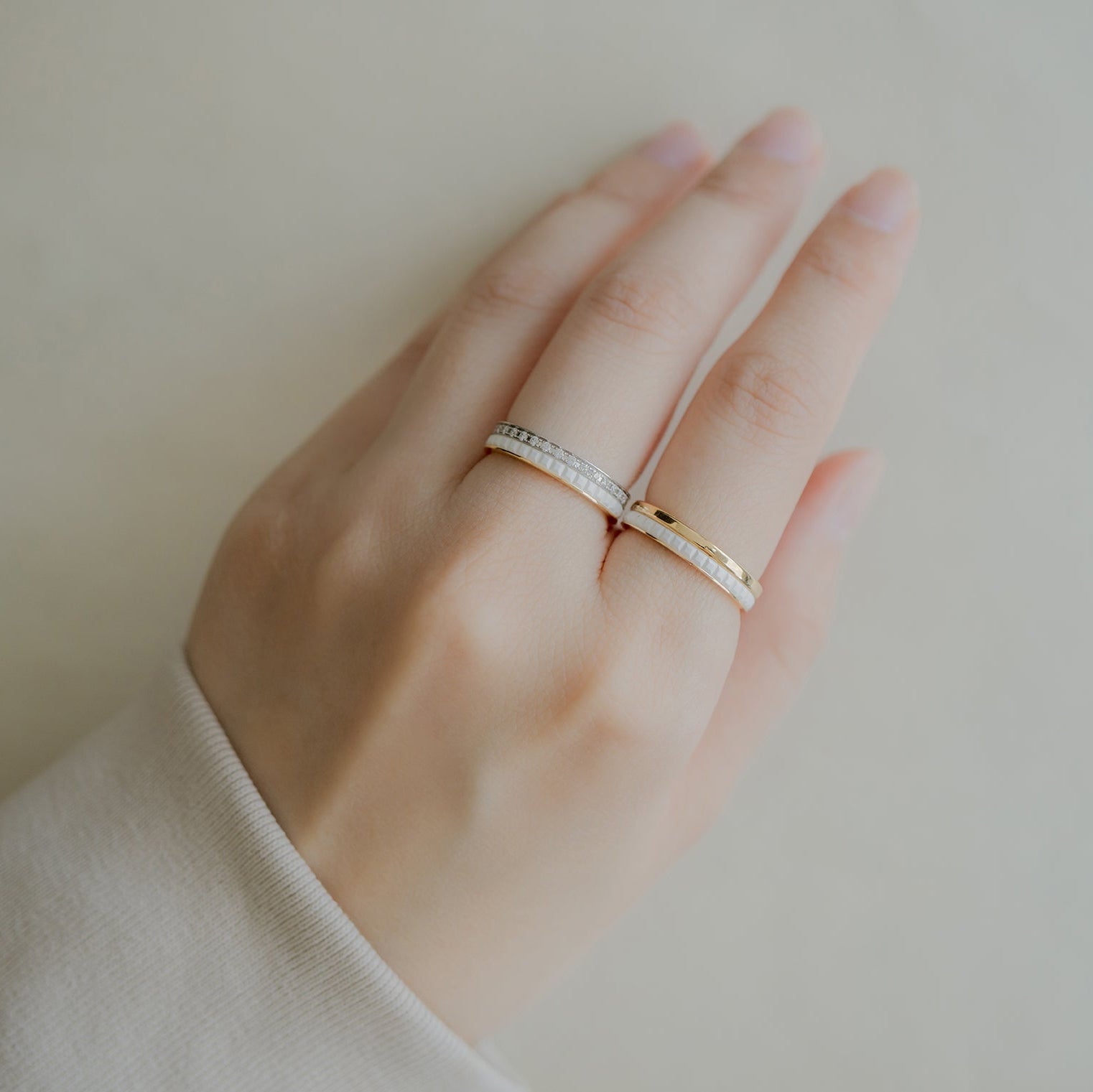 BOUCHERON ブシュロン キャトル ホワイト リング ハーフ JAL00238