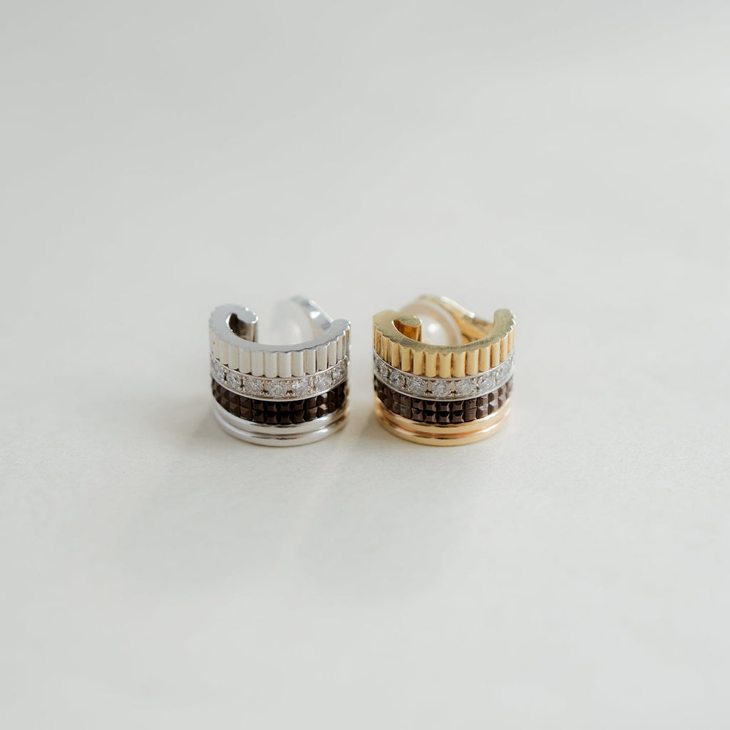 BOUCHERON ブシュロン キャトル ブラック シングル クリップイヤリング スモール JCO01475