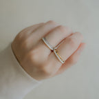 BOUCHERON ブシュロン キャトル ホワイト ダイヤモンド リング ハーフ JAL00237