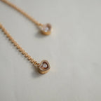 Chopard ショパール ハッピーハート ローズゴールド タイネックレス(オニキス)81A148-5201