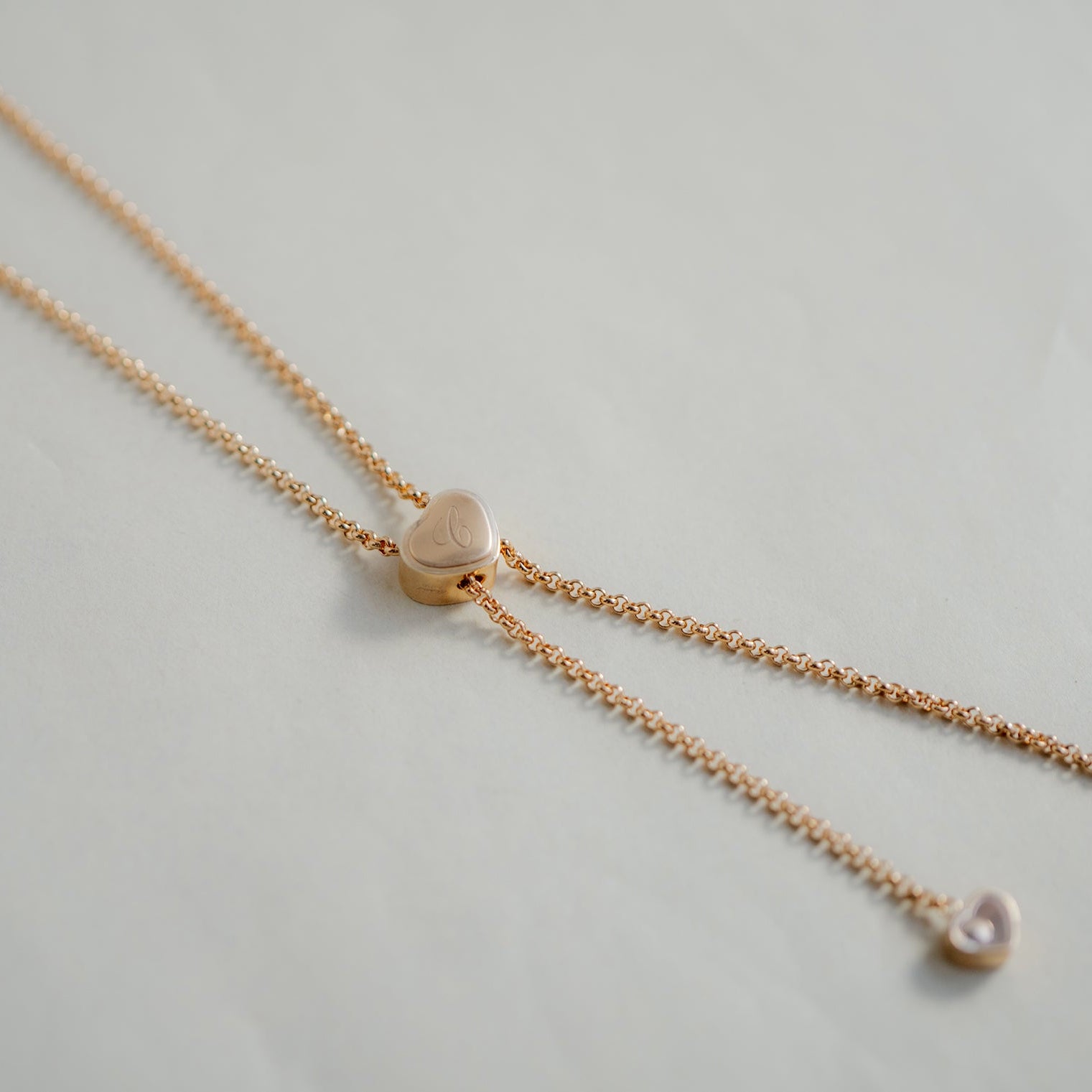 Chopard ショパール ハッピーハート ローズゴールド タイネックレス(オニキス)81A148-5201