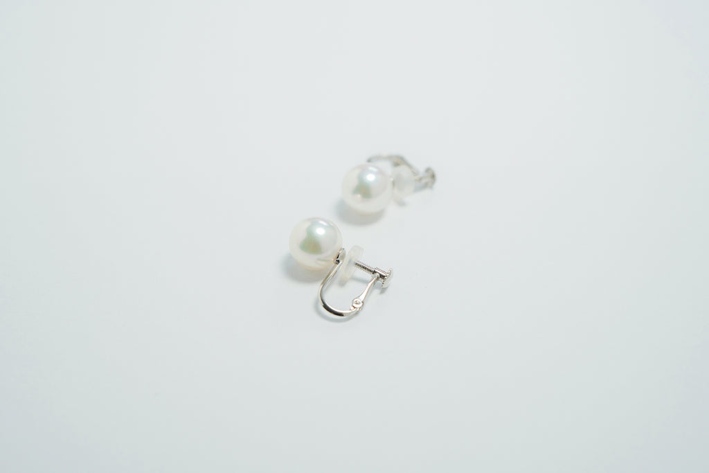 Pearl パール 天女 ネックレス、ピアスセット8.5ｍｍ～9.0mm P67051