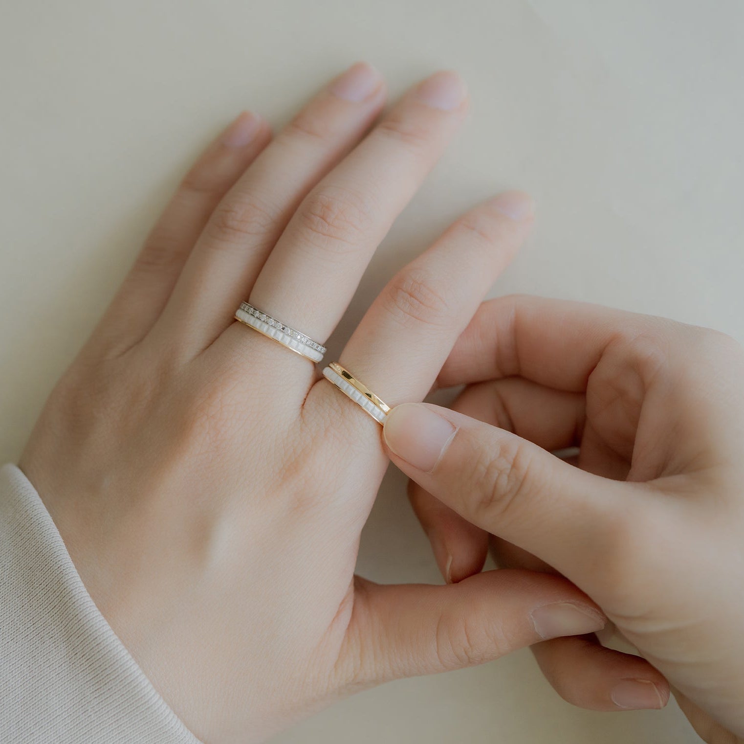 BOUCHERON ブシュロン キャトル ホワイト リング ハーフ JAL00238