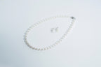 Pearl パール 花珠 ネックレス、ピアスセット 8.5ｍｍ～9.0mm SS168647