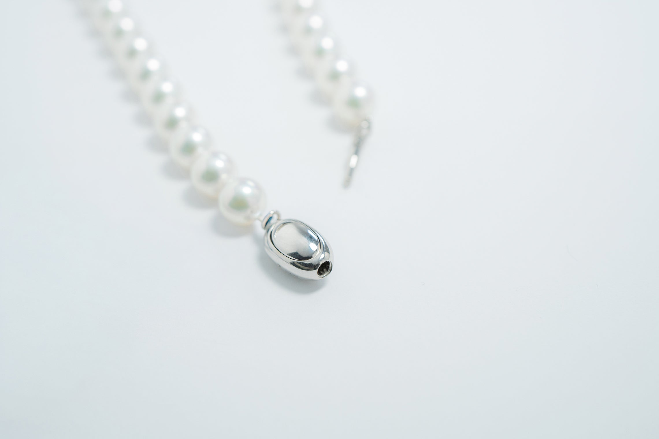 Pearl パール 天女 ネックレス、ピアスセット8.5ｍｍ～9.0mm P67051