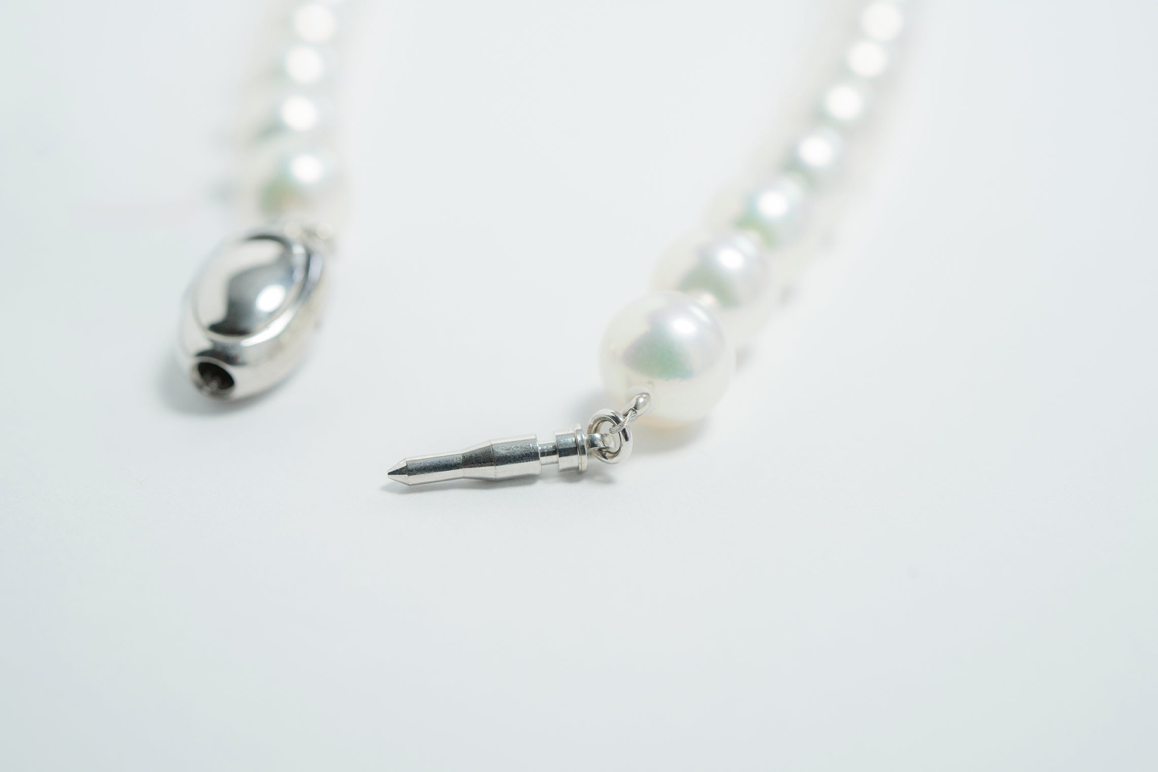 Pearl パール 天女 ネックレス、ピアスセット8.5ｍｍ～9.0mm P67051