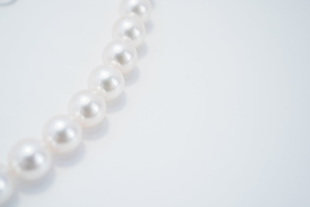 Pearl パール 花珠 ネックレス、ピアスセット 7.5mm～8.0mm SS300866
