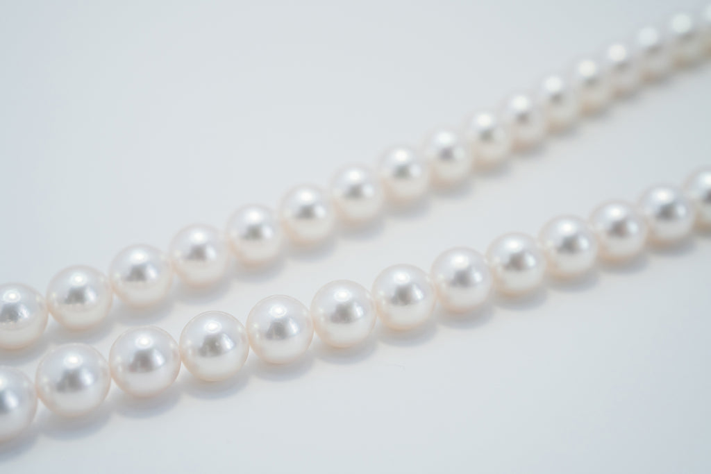 Pearl パール 花珠 ネックレス、ピアスセット 7.5mm～8.0mm SS300866