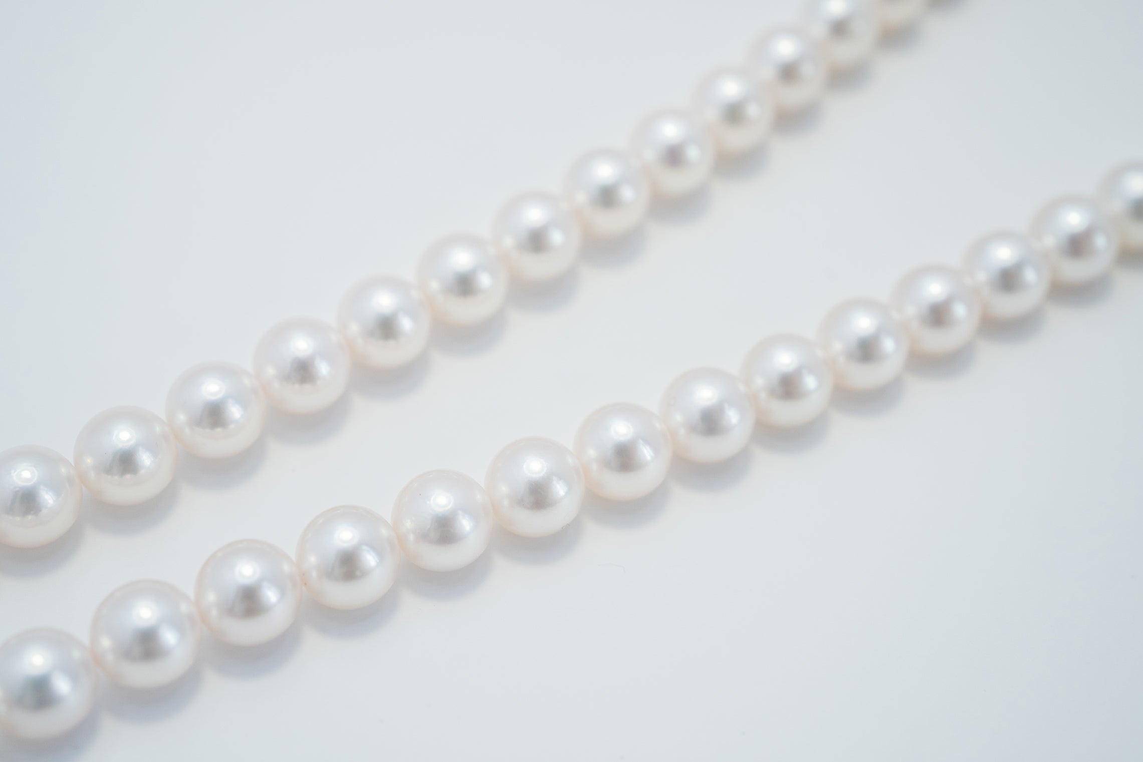 Pearl パール 花珠 ネックレス、ピアスセット 7.5mm～8.0mm SS300866