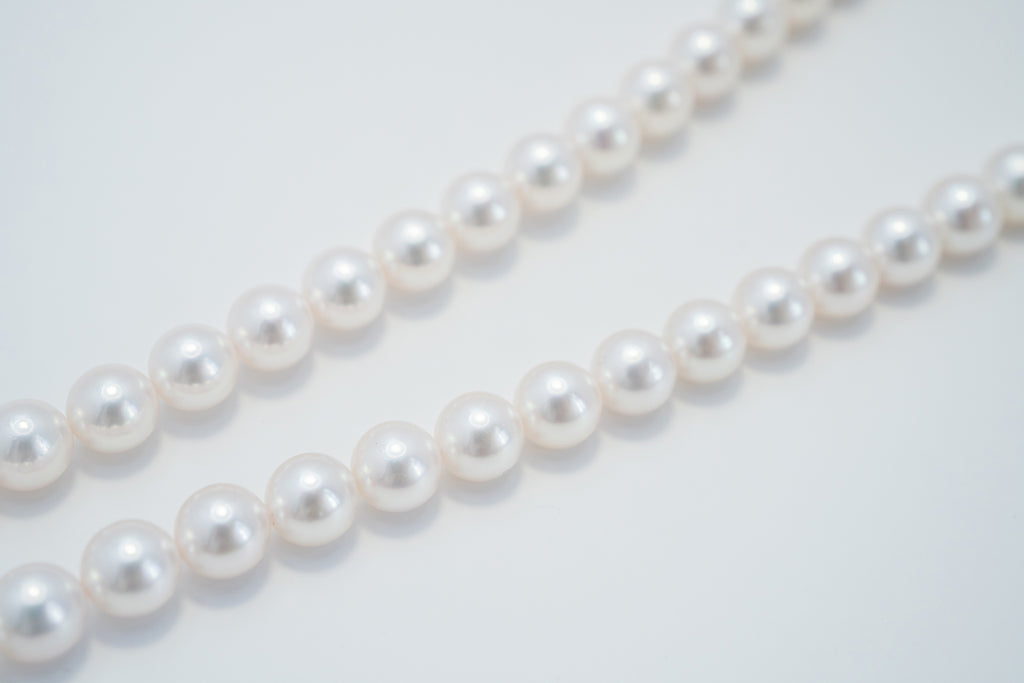 Pearl パール 花珠 ネックレス、ピアスセット 7.5mm～8.0mm SS300866
