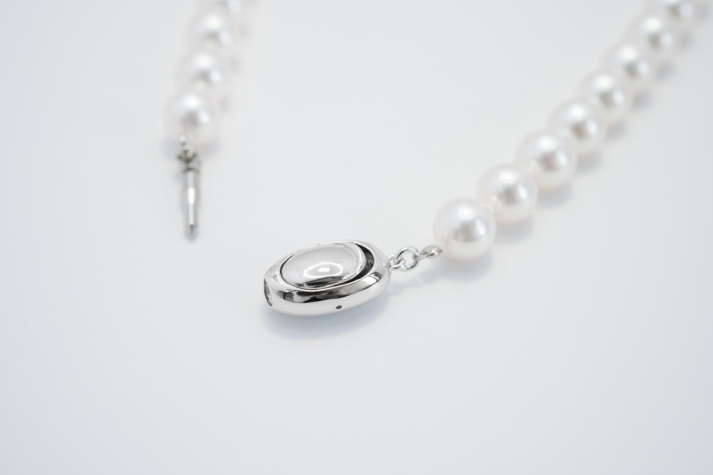 Pearl パール 花珠 ネックレス、ピアスセット 7.5mm～8.0mm SS300866