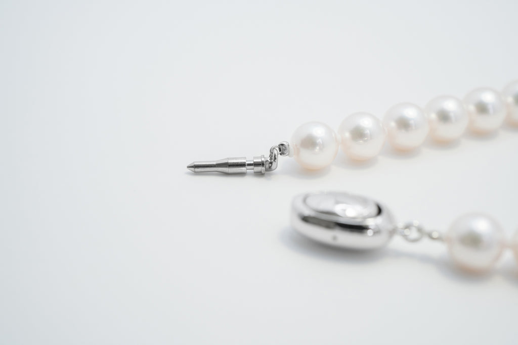 Pearl パール 花珠 ネックレス、ピアスセット 7.5mm～8.0mm SS300866