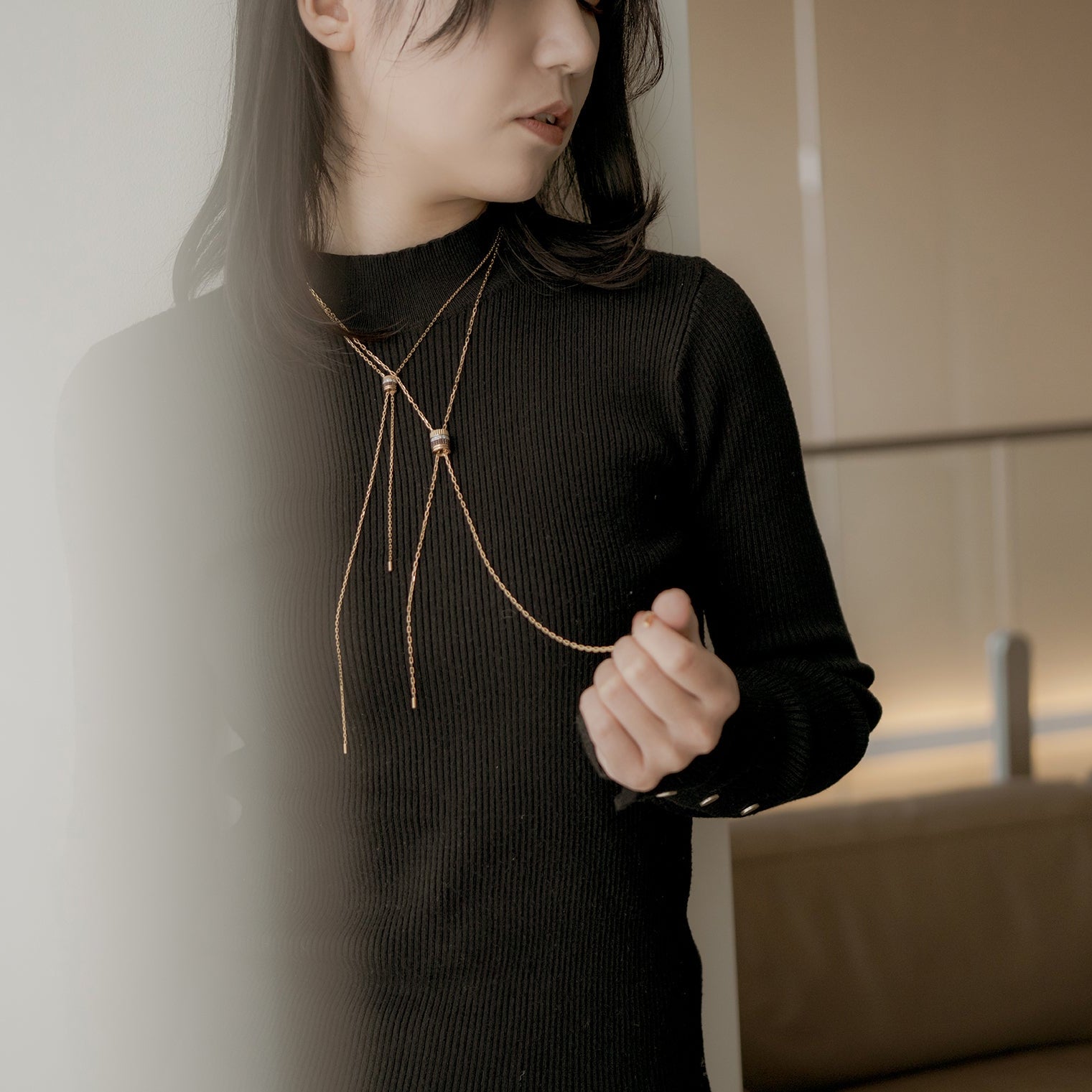 BOUCHERON ブシュロン キャトル クラシック タイネックレス ミディアム JCL01146