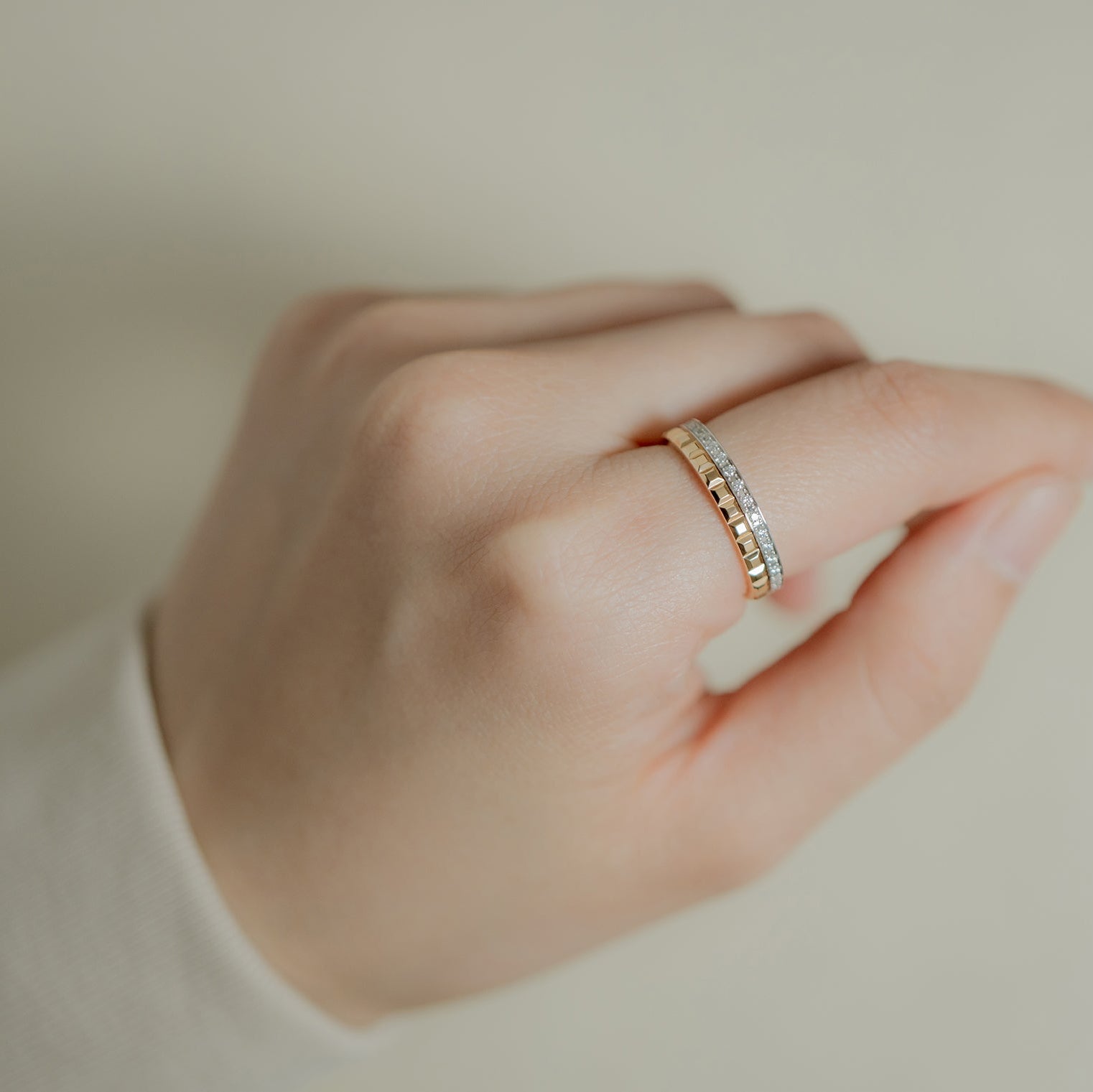 BOUCHERON ブシュロン キャトル ラディアント クル ド パリ ダイヤモンド リング ハーフ JAL00280