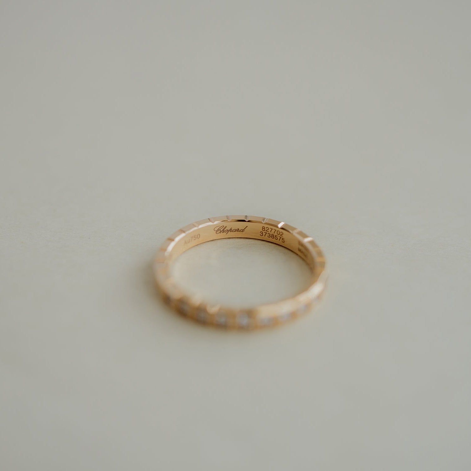 ショパール アイスキューブ ピンクゴールド ハーフセット ダイヤモンド リング 827702-5259