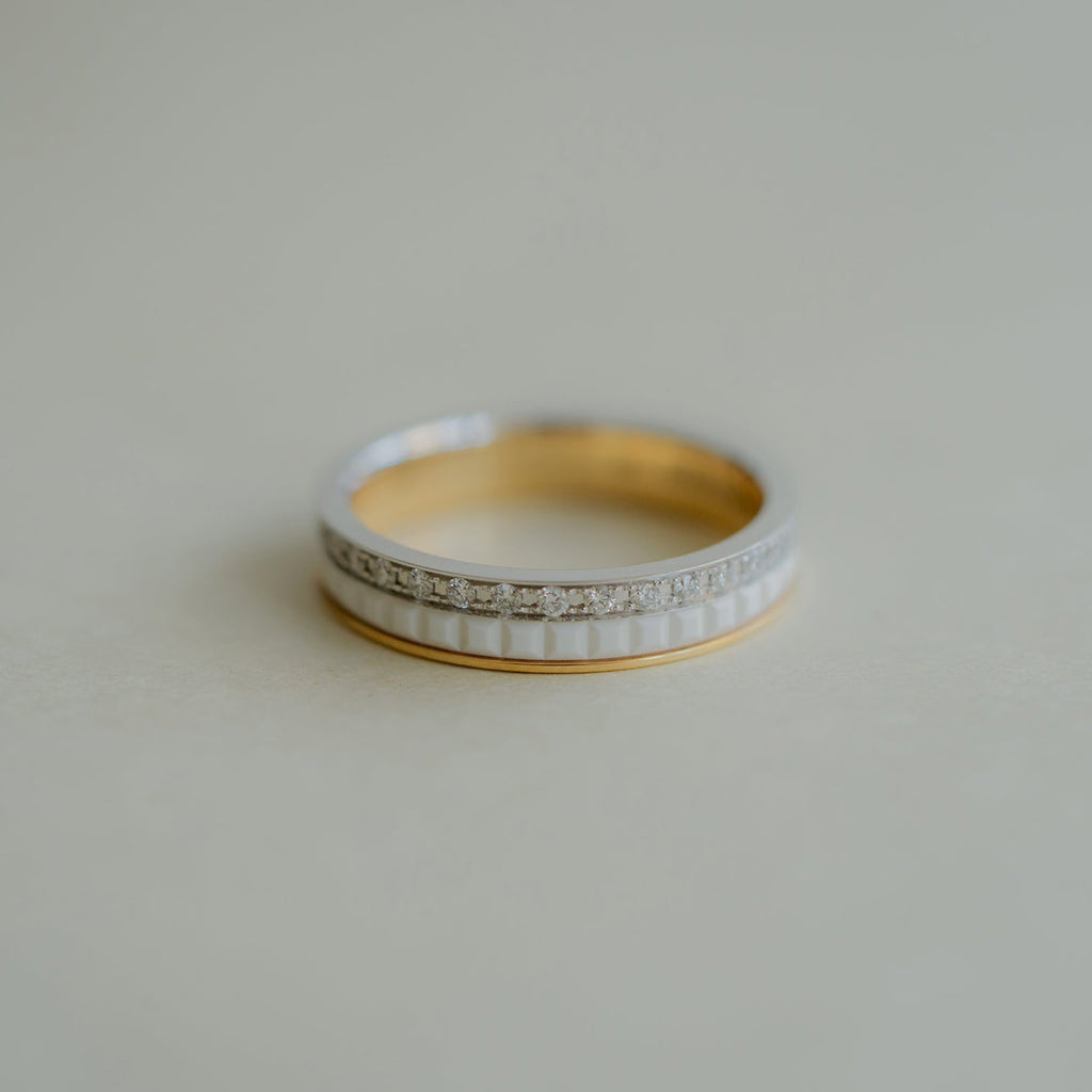 BOUCHERON ブシュロン キャトル ホワイト ダイヤモンド リング ハーフ JAL00237