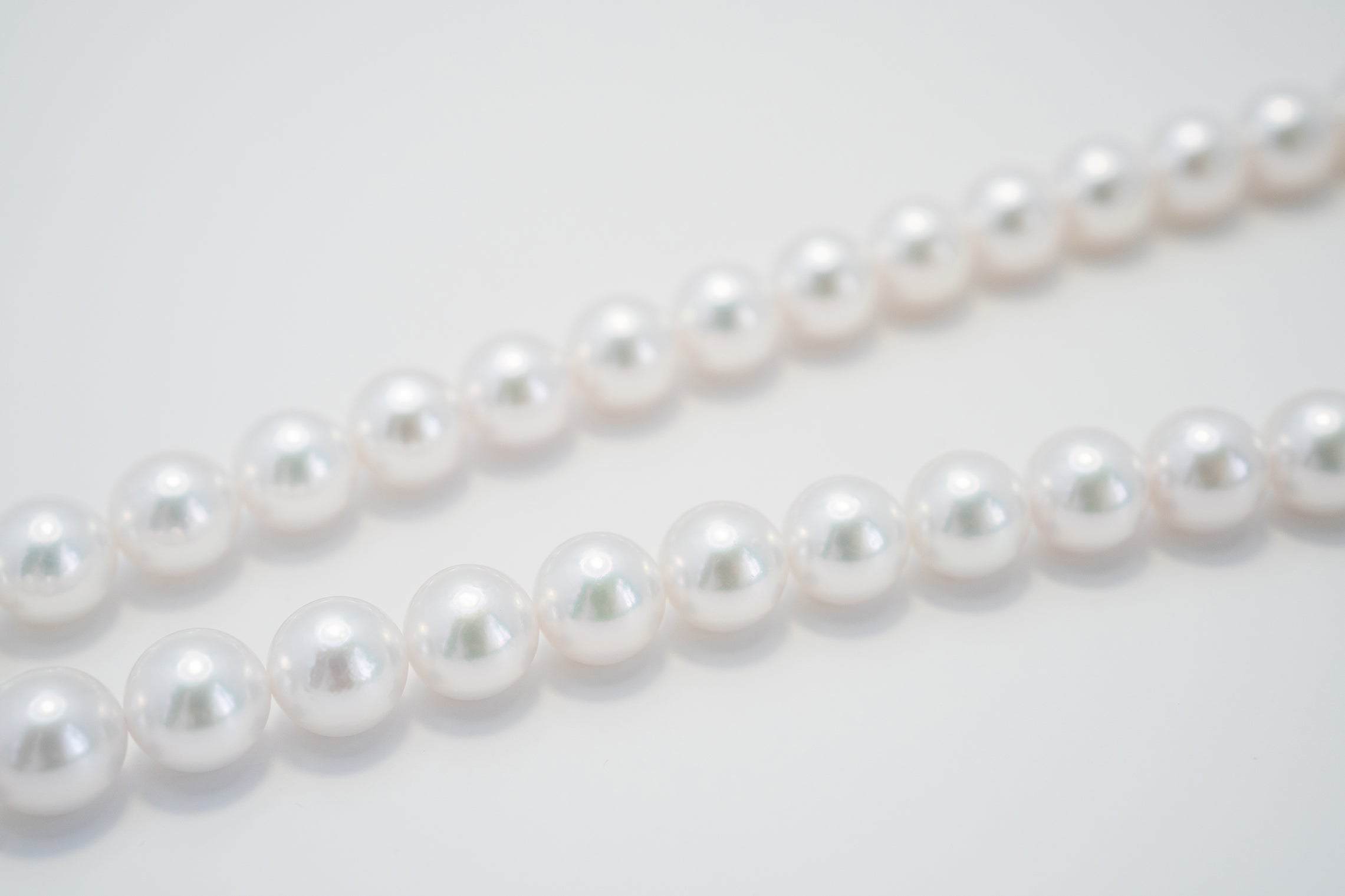 Pearl パール 花珠 ネックレス、ピアスセット 9.0mm～9.5mm SS115557