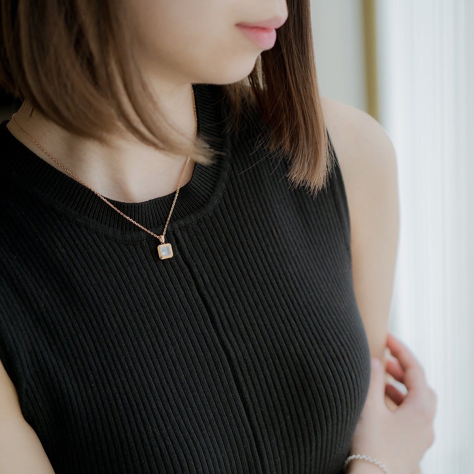 Chopard ショパール ハッピーダイヤモンド ローズゴールド ペンダント 79A114-5001