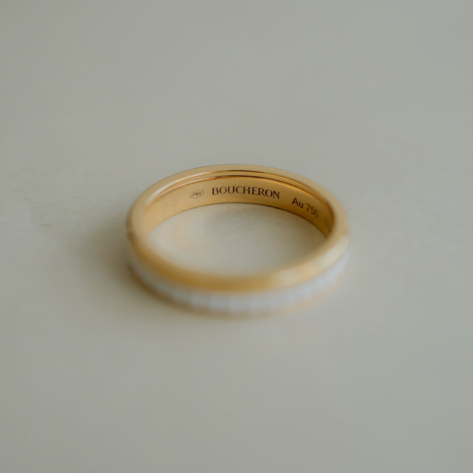 BOUCHERON ブシュロン キャトル ホワイト リング ハーフ JAL00238