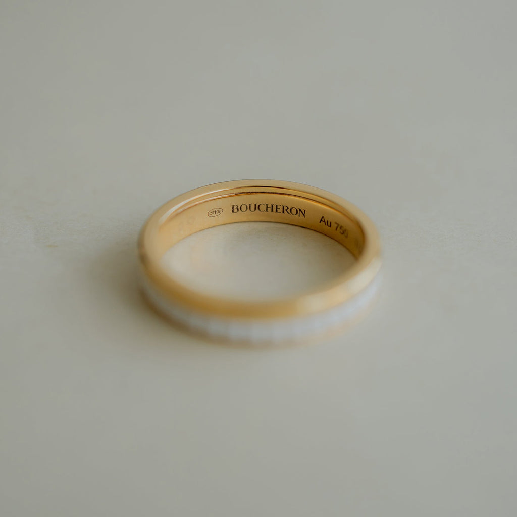 BOUCHERON ブシュロン キャトル ホワイト リング ハーフ JAL00238