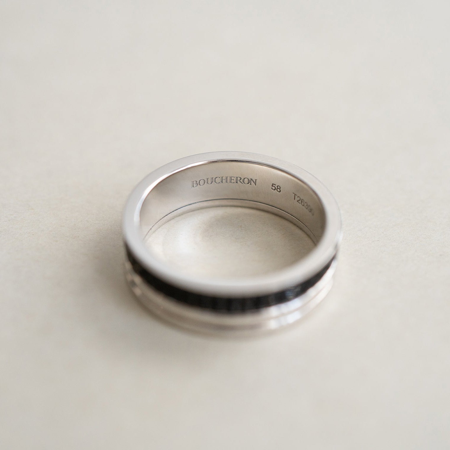 BOUCHERON ブシュロン キャトル ブラック リング ハーフ ラージ JAL00293