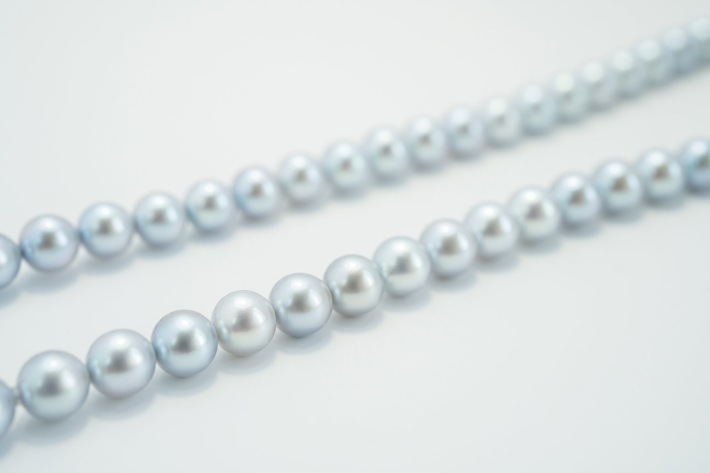 Pearl パール グレーパール ネックレス7.5mm～8.0ｍｍ 0878