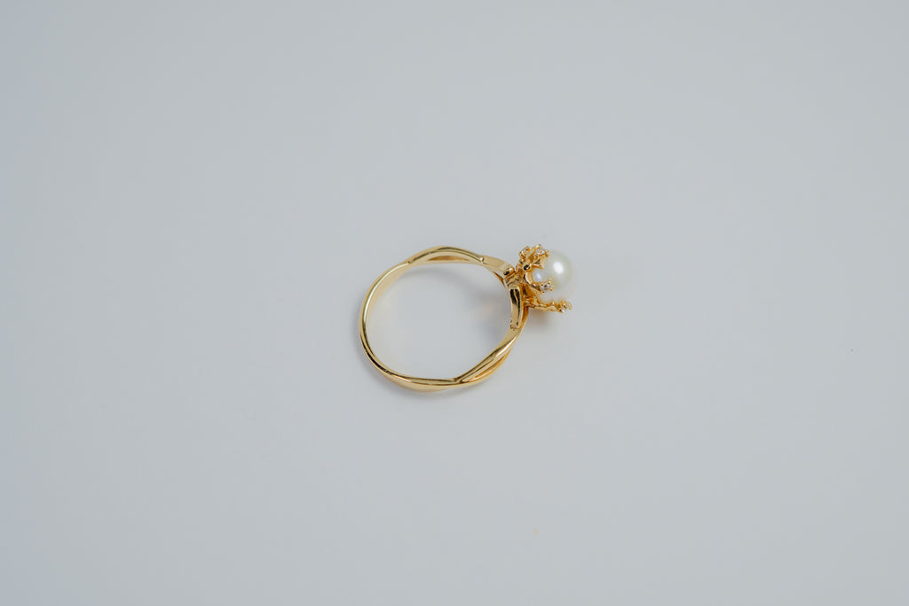 淡水パール、ダイヤ 指輪 11号 5R074K